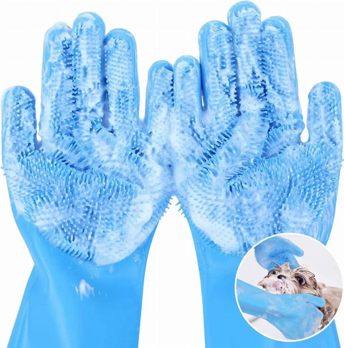 Bathing glove non-slip interior