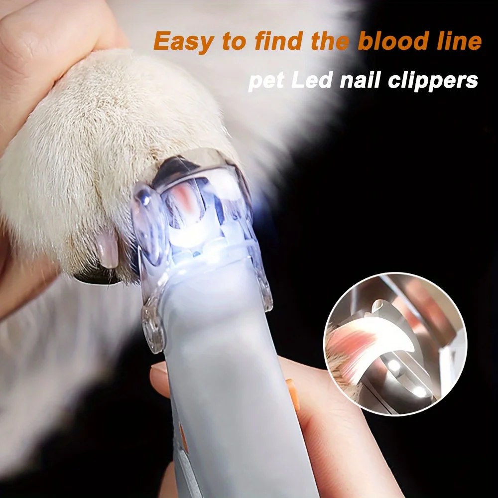 Nail clippers LED light illuminating nail