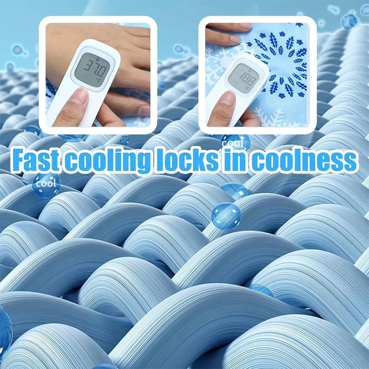 Cooling mat size comparison chart