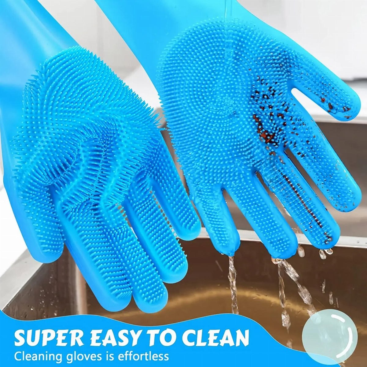 Silicone pet bathing gloves