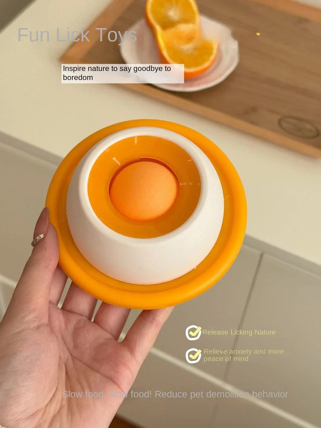 Pet lick toy slow feeding dispenser