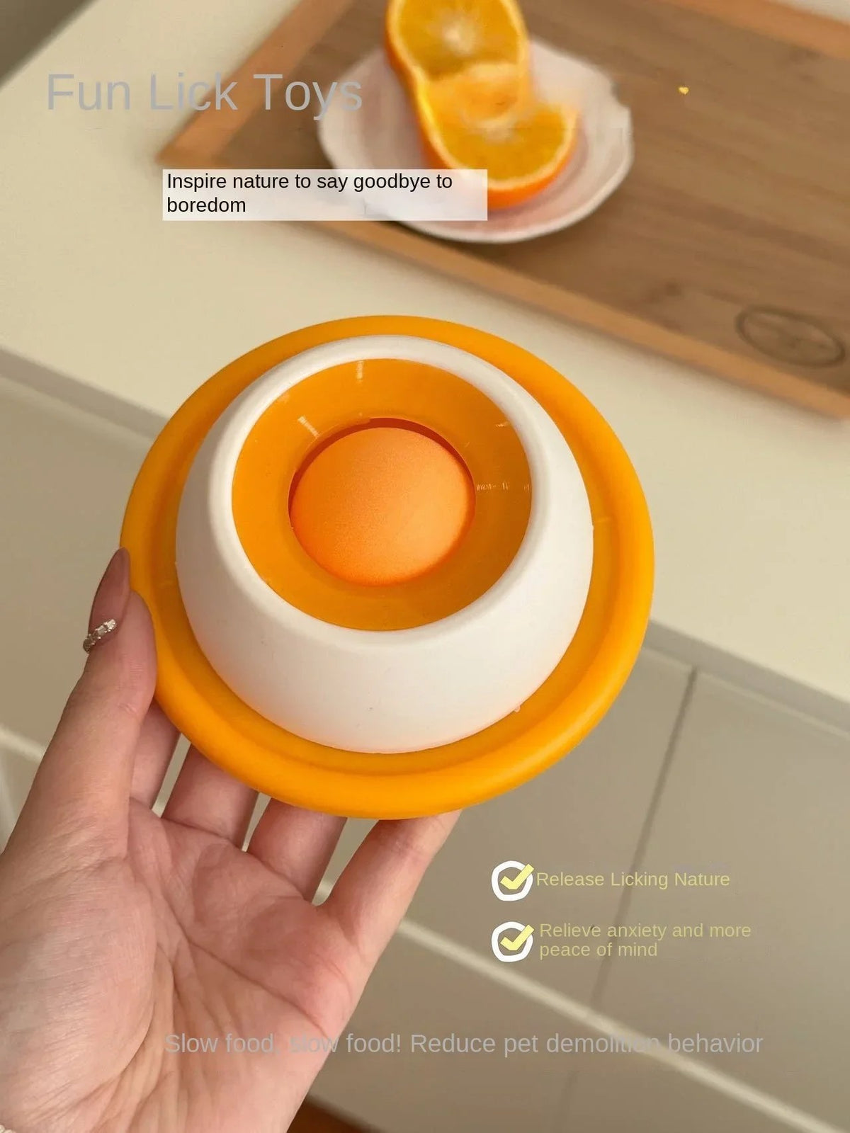 Pet lick toy slow feeding dispenser