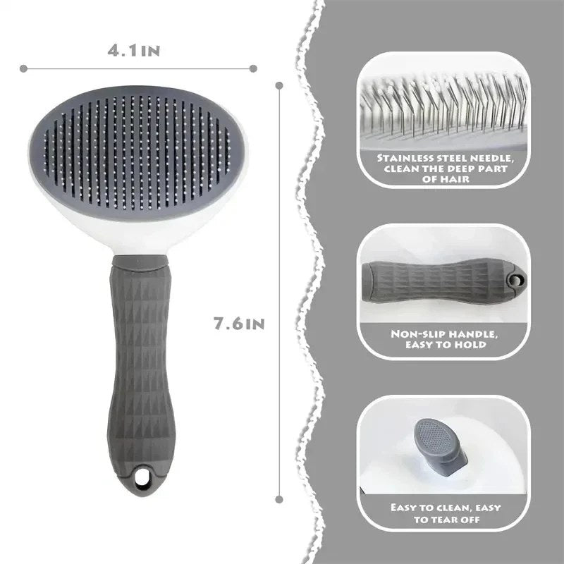 Deshedding brush stainless steel needles