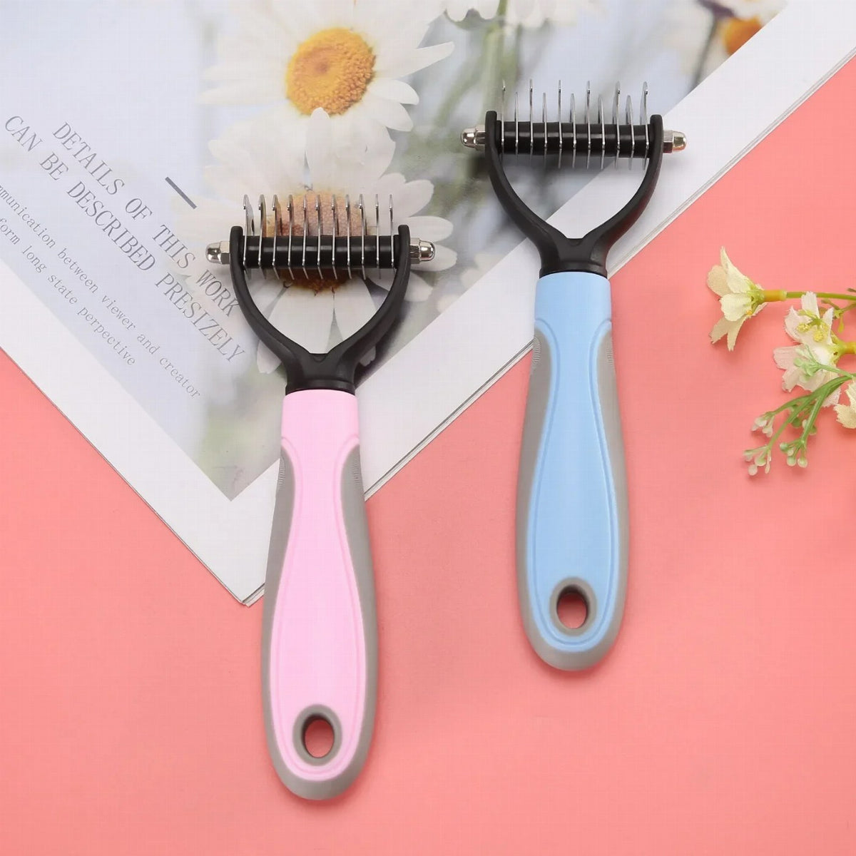 Deshedding brush size comparison