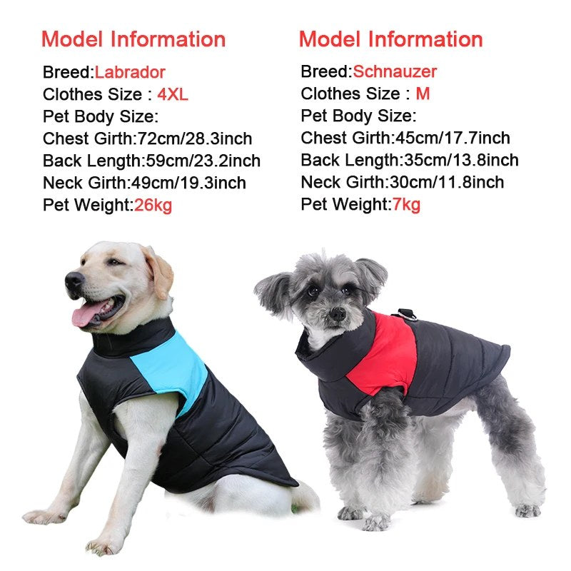 Waterproof winter dog coat